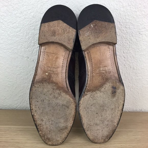 Salvatore Ferragamo Firenze Wingtip Oxford Shoes Red Brown Men’s Size 9 D - Picture 10 of 13